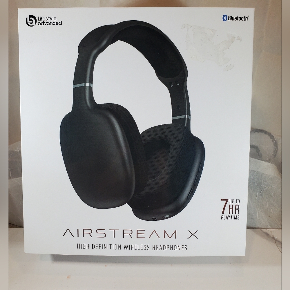 NEW Airstream X Wireless Bluetooth High Definition Headphones Black
